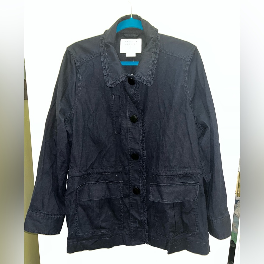 Kate Spade ruffle military jacket Broome street